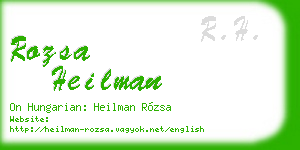 rozsa heilman business card